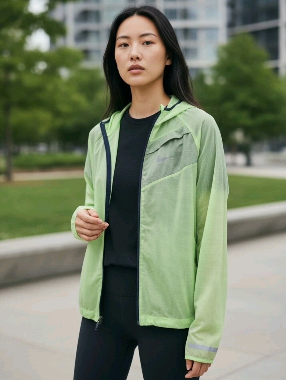 Nike Windbreaker Running Jacket Lime Green M